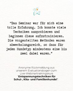 Entspannungstechniken für Schulhunde, Familienhunde, Kitahunde , Hibbelhunde und Epileptiker