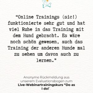 Mach’s mir nach! – Do as I do! – Live-Webinarkurs