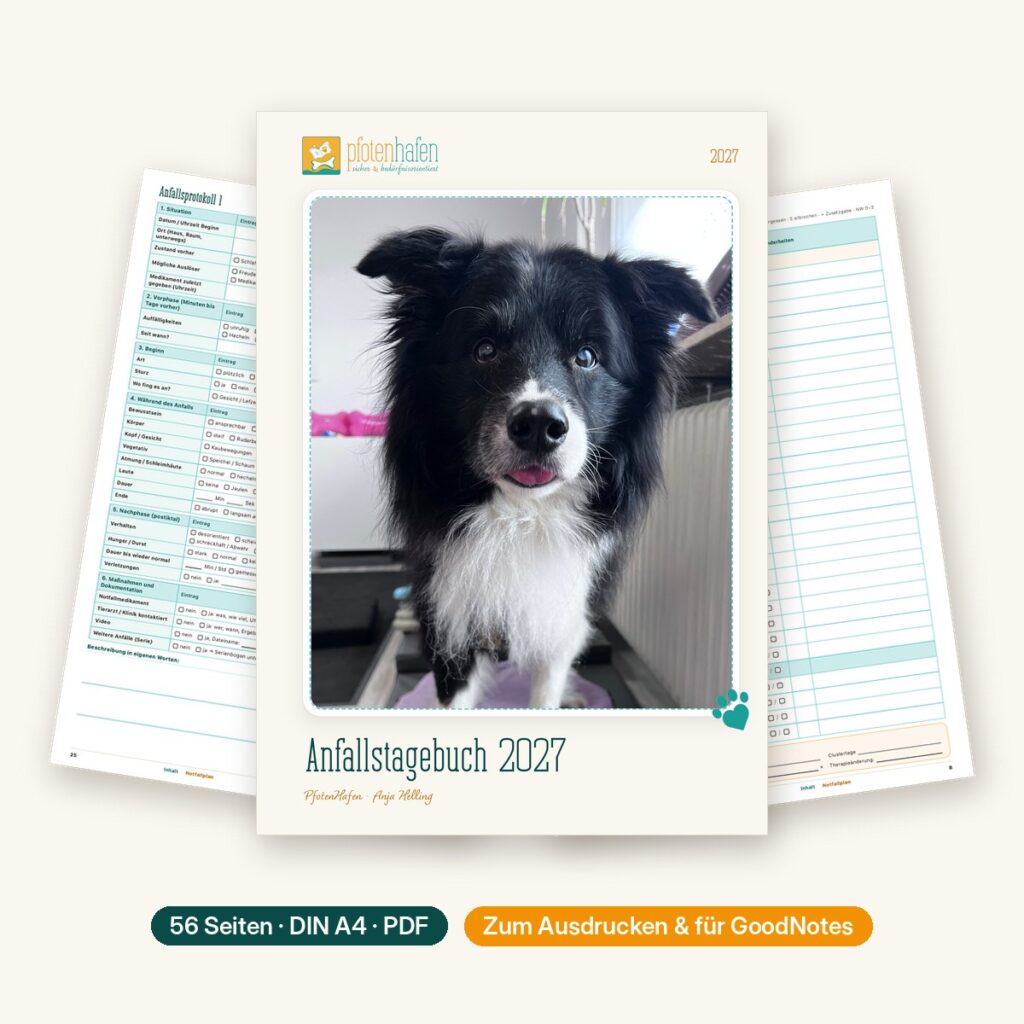 Anfallstagebuch bzw. Epilepsietagebuch 2027 für Hunde mit Epilepsie – PDF für Papier oder Tablet [Digital]