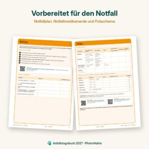 Notfallplan für Hunde mit Epilepsie mit Notfallmedikamenten und Pulsschema bei Clusteranfällen